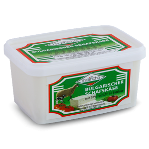 МАЛИНЧО, Овче саламурено сирене 48 % Fett i. Tr., в пластмасова кутия 400 g