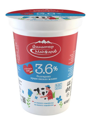 МАДЖАРОВ,краве кисело мляко БДС 3,6% 400 ml