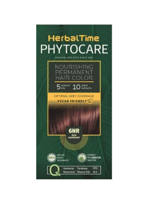 HERBAL TIME PHYTOCARE Боя за коса Наситен Махагон 6NR, 124,5мл