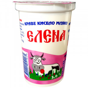ЕЛЕНА, Кисело краве мляко, 3,6% 400гр.