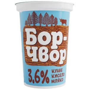 БОР ЧВОР, Краве Кисело мляко, 3,6%, 400гр
