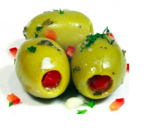 Дефне, Зелени маслини s червена чушка 720мл