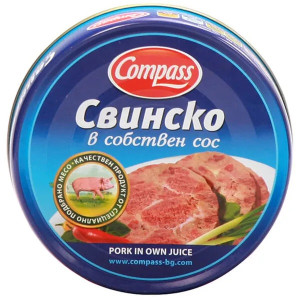 КОМПАС, Свинско в собствн сос 180 g 