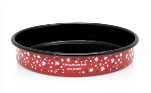 Метална Кръгла тава за фурна 28 см, ЧЕРВЕНА ПЧЕЛА,